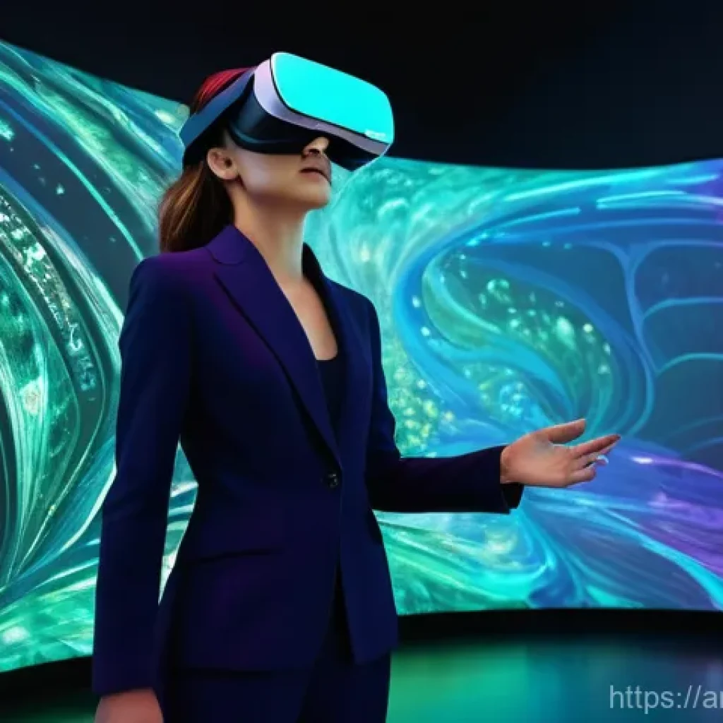 시각디자인과 AR VR의 접목 - **Immersive Virtual World Architect**
    "A visionary female designer, with a focused and inspired ...