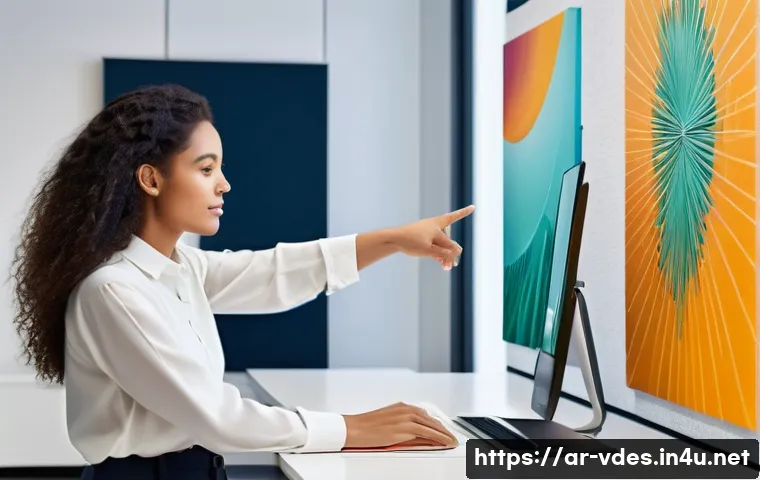 시각디자인 실무용 플러그인 추천 - **Prompt:** A sleek, modern office space bathed in soft, natural light, where a diverse team of grap...