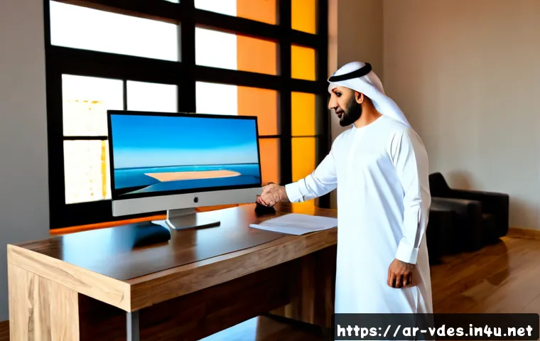 시각디자인 이직 성공 사례 - Photorealistic career success scene in a modern Riyadh creative studio, confident Arab visual design...